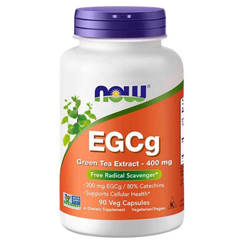 NOWfoods诺奥EGCg绿茶提取物儿茶素茶多酚胶囊精华400mg90粒代谢