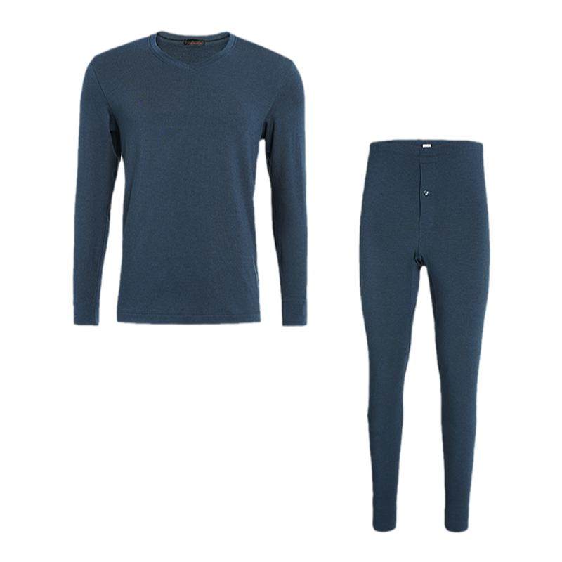 爱慕先生含绵羊毛男士保暖内衣套装本命年红品24秋冬磨毛秋衣裤