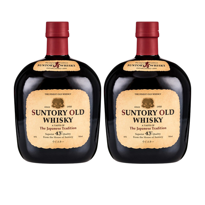 三得利老牌威士忌OLD日本原装进口whisky调和型700ml43度洋酒双瓶