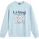 圆领上衣萌宠印花宽松长袖 女装 女运动服 官方新款 李宁卫衣女士冬季