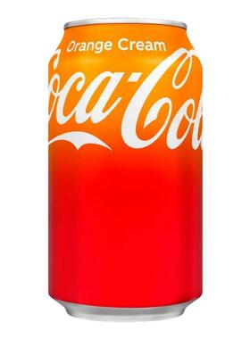顺丰包邮美国进口COCA COLA可口可乐奶油橙子味美版Coke355ml汽水