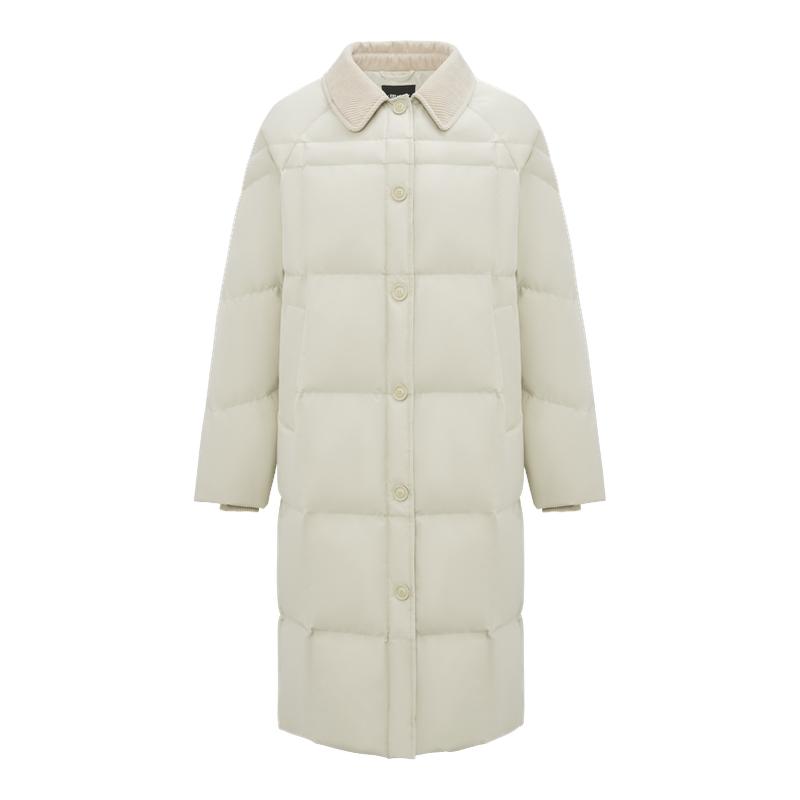 雪中飞针织翻领羽绒服