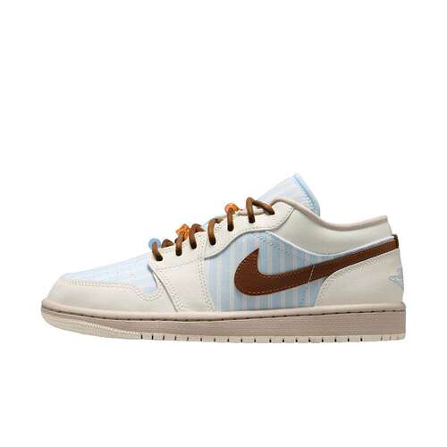 Nike耐克乔1女鞋Air Jordan 1白蓝AJ1低帮复古休闲板鞋IR7553-422
