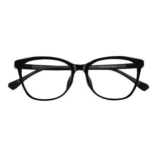 300 德国蔡司近视眼镜女款 200 150 度 书呆子猫眼黑框可配成品100