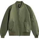 李宁飞行夹克外套男秋冬新款 绿色棒球服休闲宽松上衣运动服女 美式