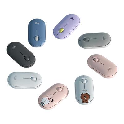 旗舰罗技Pebble蓝牙无线鼠标轻音双模苹果iPad笔记本电脑办公