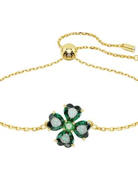 Swarovski/施华洛世奇23年新品绿色仿水晶四叶草幸运手链5666585