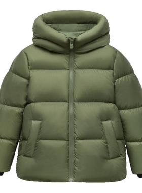 迷你巴拉巴拉女童羽绒服25冬季新款儿童红色发热加厚保暖羽绒外套