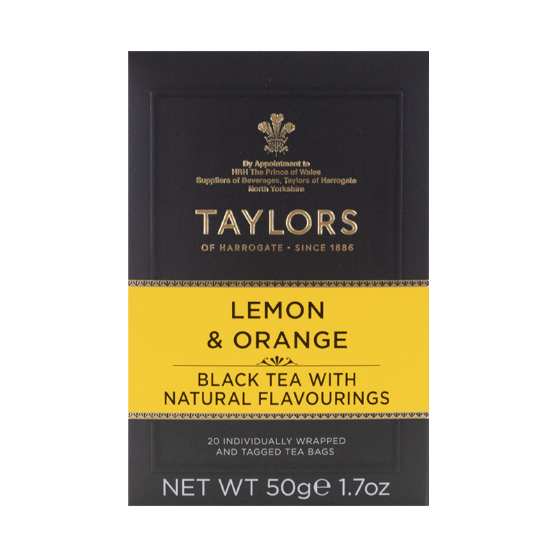 英国泰勒Taylors柠檬香橘红茶桔子红茶包英式橙子冷泡果味水果茶