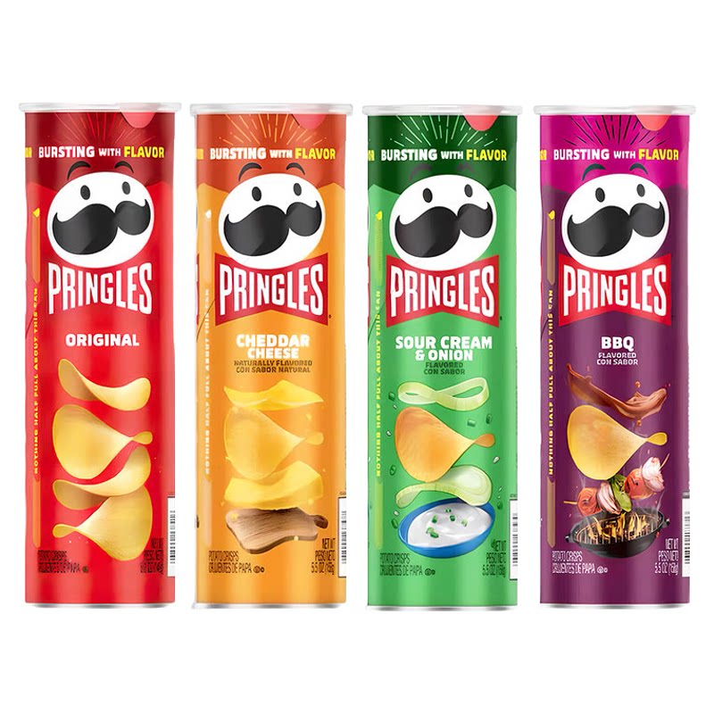 美国进口Pringles品客薯片美版大罐装酸奶原味膨化食品解馋零食