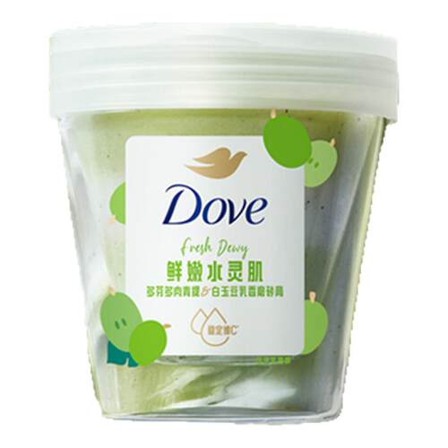多芬果奶磨砂膏双效嫩肤小奶罐
