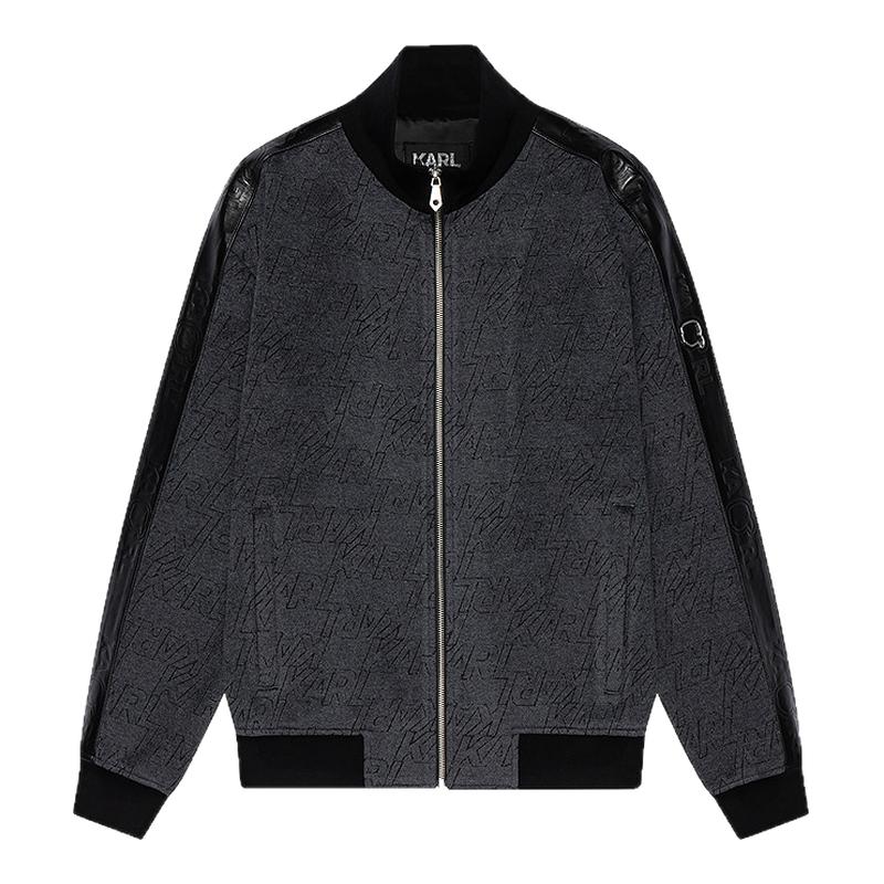 KARL LAGERFELD【绵羊毛】棒球服款立领夹克25秋季新品老佛爷男款