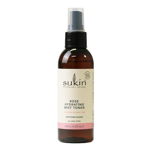 SUKINSukin玫瑰花味补水保湿喷雾125ml面部爽肤水缓解泛红