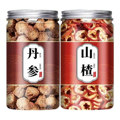 丹参山楂中药材三通茶正品单参野生官方旗舰店丹楂泡水黄芪紫丹参