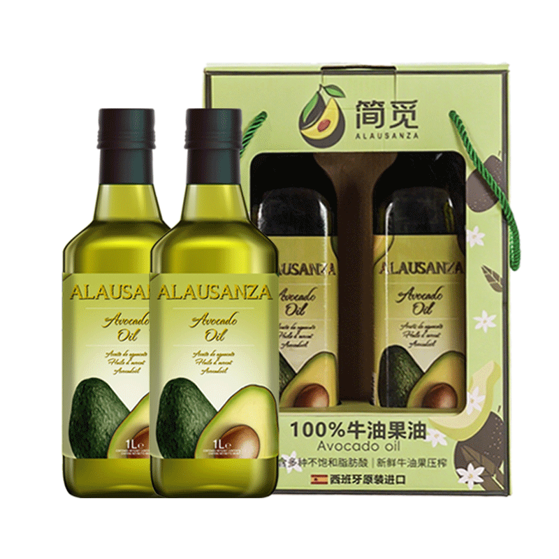 【送礼推荐】简觅牛油果油1升2瓶西班牙进口烹饪炒食用油粮油量足,粮油调味/速食/干货/烘焙,牛油果油,淘宝优惠券,粉丝福利购,淘宝优惠卷