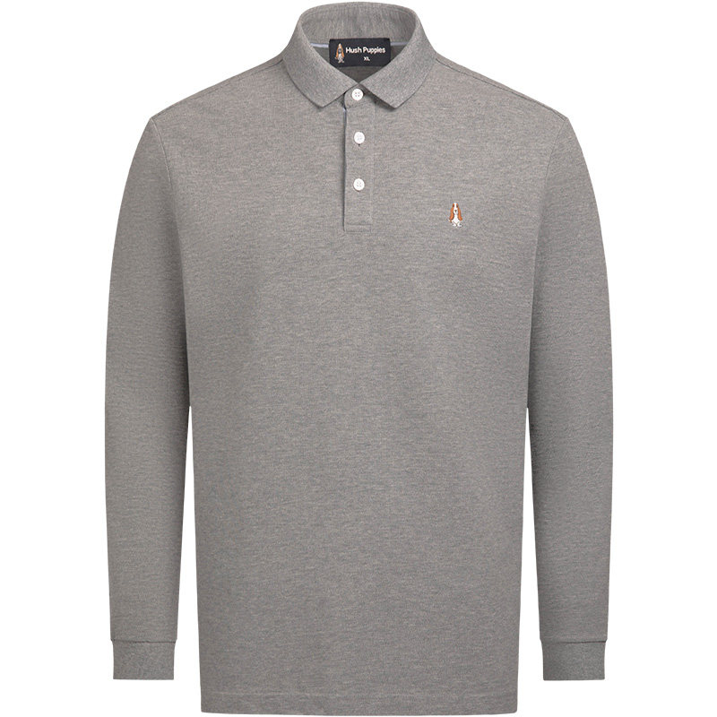 【全棉珠地】暇步士男装2026年春透气休闲长袖POLO衫免烫易打理男