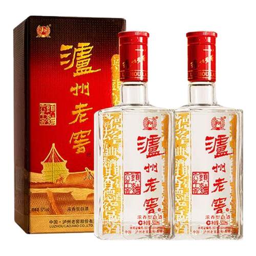 泸州老窖六年窖头曲52度500ml*2瓶 浓香型白酒自饮 礼节拜访