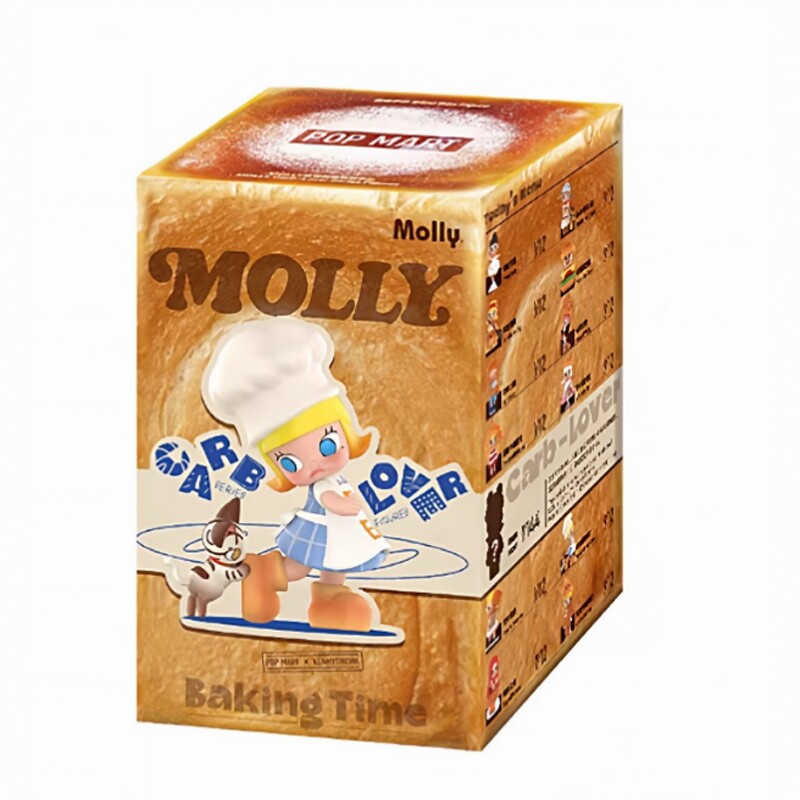 壹号POPMART泡泡玛特MOLLY面包脑袋系列盲盒手办潮玩蛋糕烘焙摆件