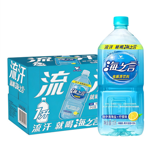统一海之言柠檬味饮料1L*8瓶整箱