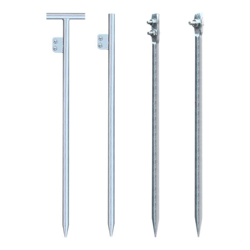 镀锌接地针家用避雷新能源汽车充电桩丁字焊板双孔农村地线接地棒