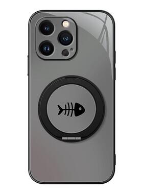 适用苹果17手机壳iphone15ProMax/苹果16支点14新款13磁吸支架xs旋转11/12女男款16plus卡通8plus情侣猫咪