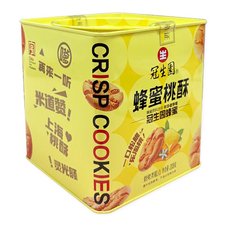 上海冠生园蜂蜜桃酥酥脆罐装中华老字号糕点心饼干充饥下午茶点