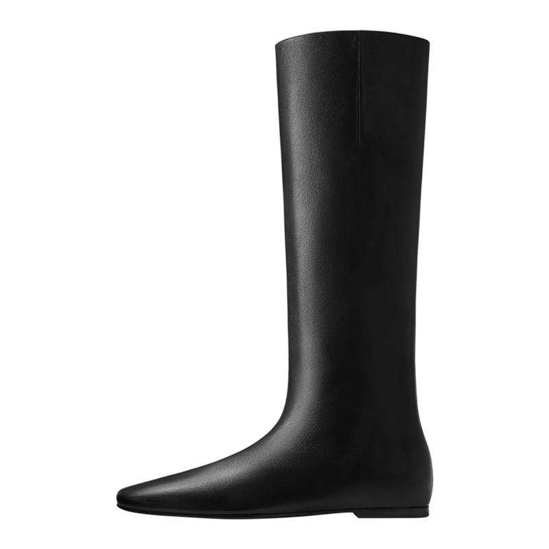 烫小方头骑士社交女靴