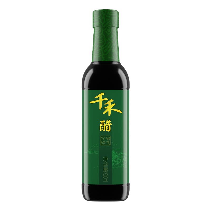 千禾醋500ml瓶无防腐剂调味品家用专用美食配料简单食用酿造凉拌