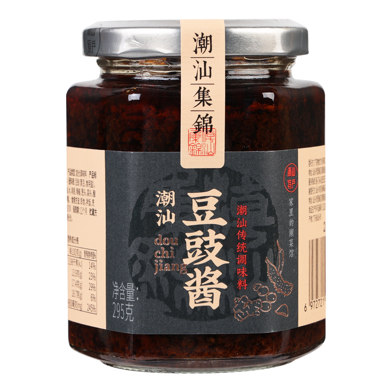潮汕集锦豆豉酱295g瓶装黑豆鼓酱