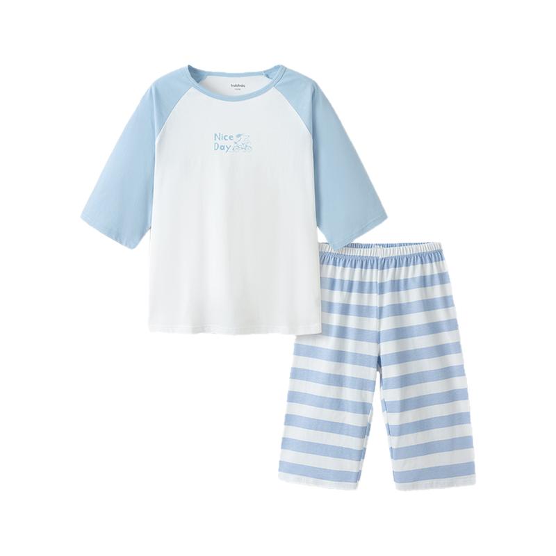 巴拉巴拉男童睡衣套装宝宝纯棉空调服儿童家居服2025夏季新款童装
