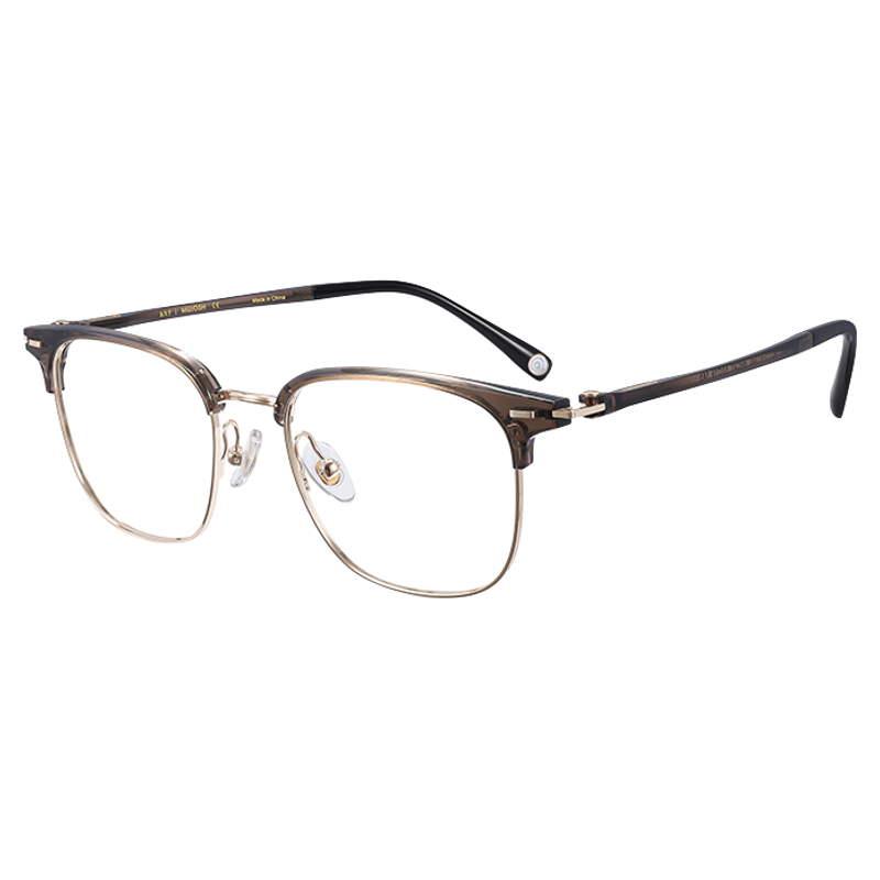 木九十眼镜眉架半框方圆形镜框