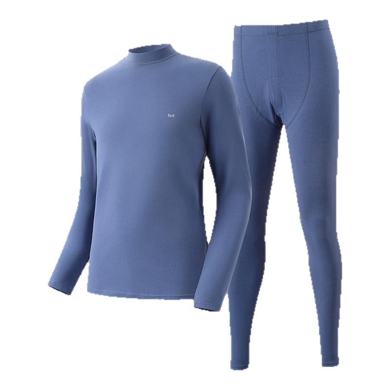 猫人爸爸秋衣秋裤套装纯棉毛衫抗菌中老年中领保暖内衣男线衣线裤