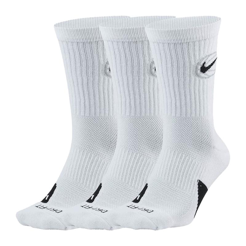 滔搏NIKE耐克中性U CREW EVERYDAY BBALL 3PR休闲袜子DA2123-100