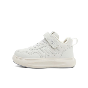 Jeep儿童鞋子男童秋冬加绒二棉鞋2025新款板鞋白色高帮运动鞋女童