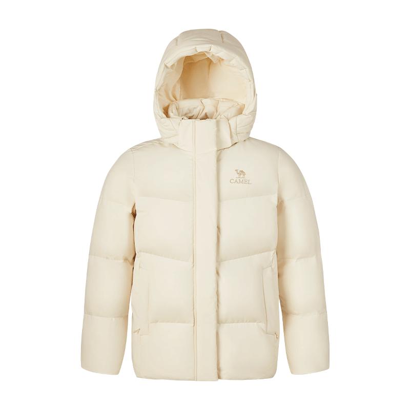 骆驼女装三防羽绒服2025冬季新款黑色户外保暖面包服轻薄短款外套