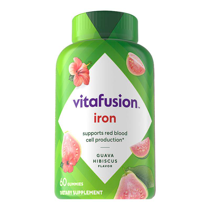 vitafusion补铁软糖铁剂补血铁元素孕妇孕期贫血女性成人补气血正