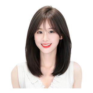 刘海假发女片头顶真发遮白发自然前额蓬松颅顶无痕隐形递针补发片