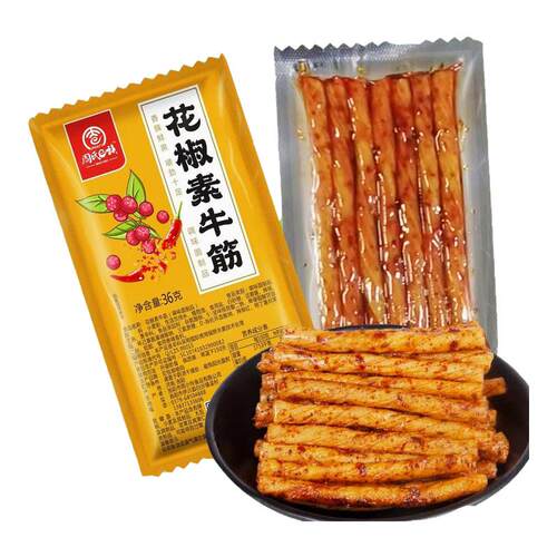 周氏e族麻辣小零食花椒素牛筋