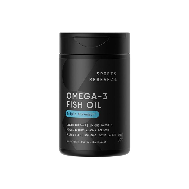 SportsResearch黑金鱼油1250mg高纯度omega3DHA脂肪