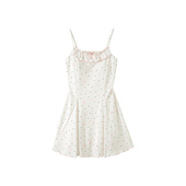 甜美波点家居服睡衣 带胸垫纯棉吊带睡裙女夏季 安之伴 巨柔软