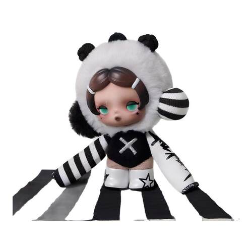 壹号POPMART泡泡玛特θ SKULLPANDA 不想不想系列毛绒公仔挂件