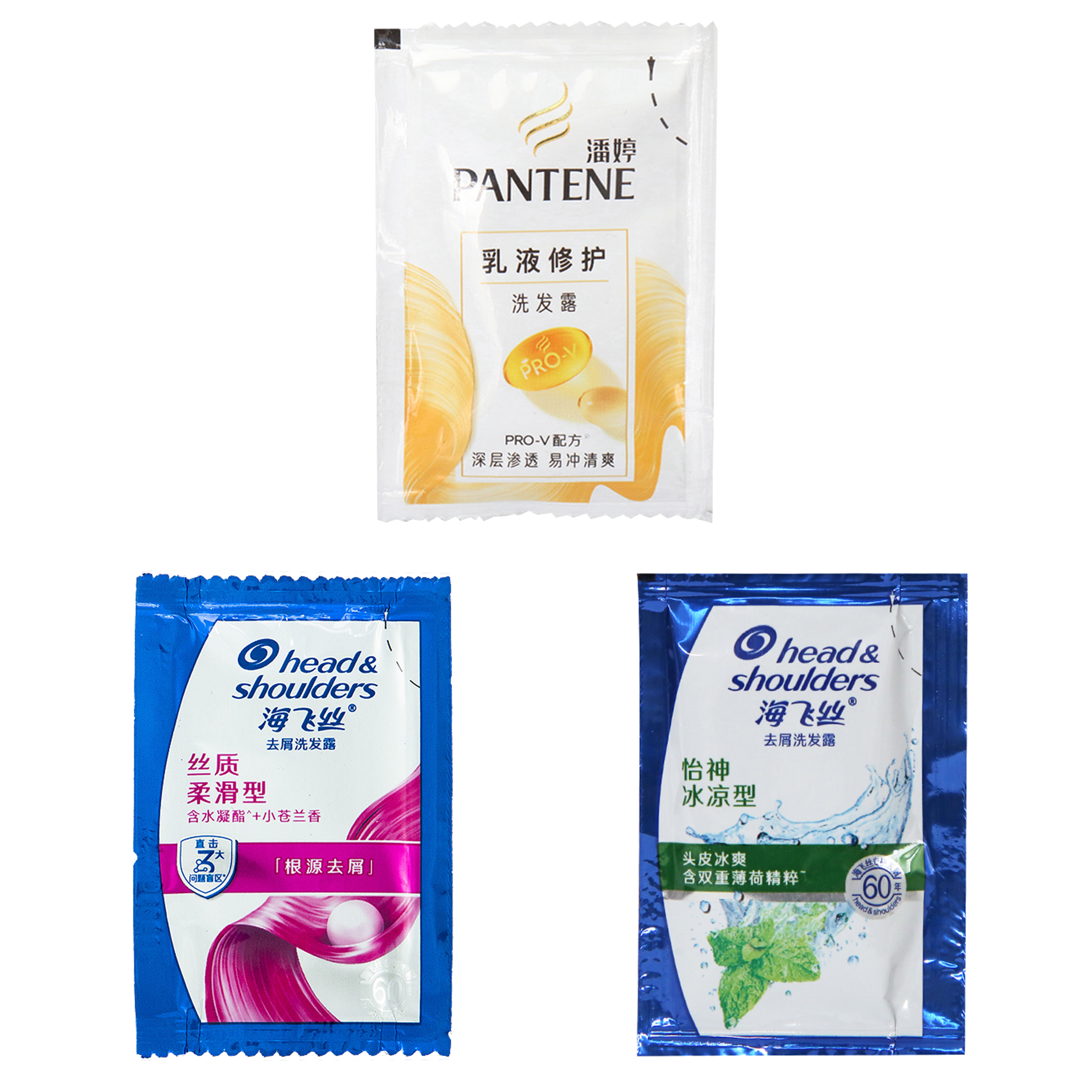 海飞丝洗发水男女袋装小包装洗发露去屑止痒控油清新持久留香正品