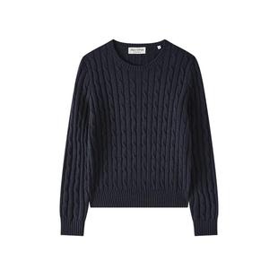 Polo 商场同款 套头衫 Marc 百搭圆领绞花毛衣长袖 女 自营