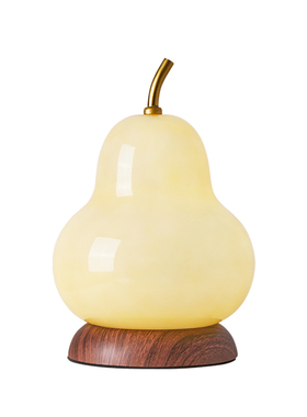Home中古奶油风梨子卧室台灯复古简约主卧房间床头灯氛围感小夜灯