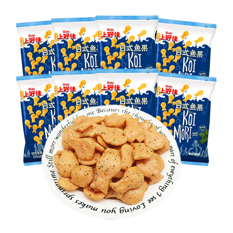 上好佳日式鱼果薯片小包装儿童大礼包好吃的解馋零食小吃休闲食品