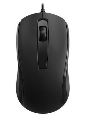 BOW静音有线鼠标笔记本台式机电脑USB通用人体工学办公家便携无声