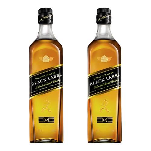 尊尼获加12年黑方黑牌700ml2瓶