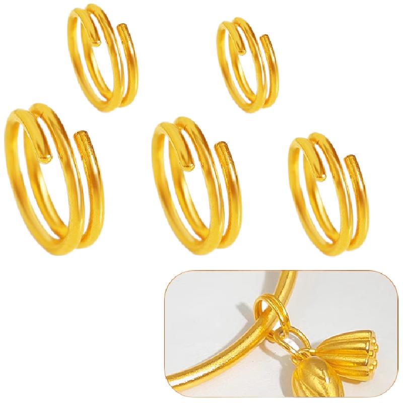 999足金黃金吊墜扣子項鏈連接環