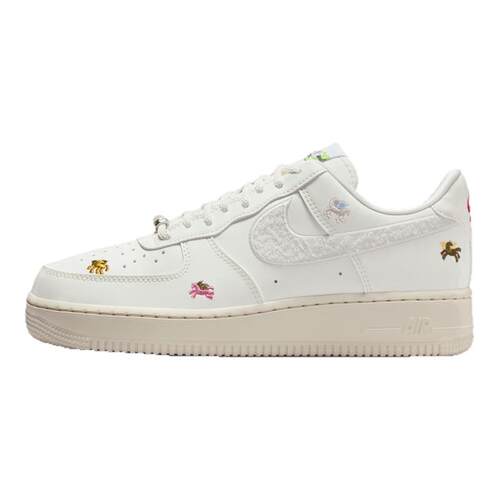 NIKE耐克空军一号女鞋马年限定新年款AF1刺绣运动板鞋IQ1143-100