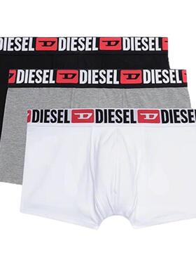 Diesel男士内裤三件装夏季棉质透气中腰简约四角裤00ST3V0DDAI